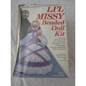 Vintage NEW SEALED LI’L MISSY Beaded Doll Kit Cherry Delight 13417 HOLIDAY